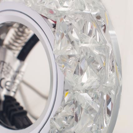 Emithor 71094 - Lampada LED da incasso CRYSTAL FIX 1xGU10/50W + LED/3W STRIPE
