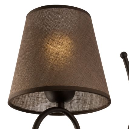 Abat-jour de rechange pour applique murale LORENZO E27 d. 16 cm marron