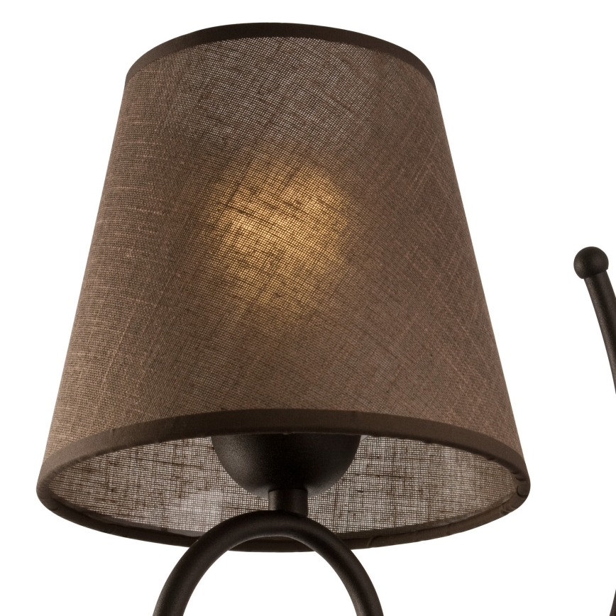 Abat-jour de rechange pour applique murale LORENZO E27 d. 16 cm marron