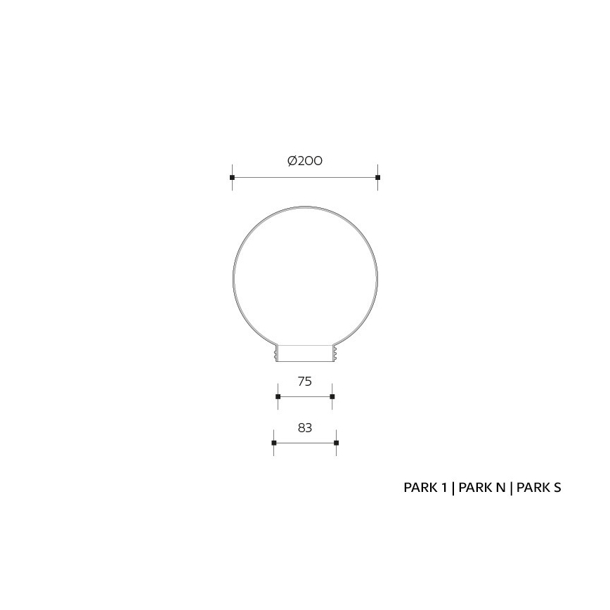 Abat-jour de rechange pour applique murale PARK E27 d. 20 cm fumé prismatique