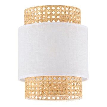 Abat-jour de rechange pour lampe de table et lustre BOHO E27 Ø 20 cm rotin/blanc