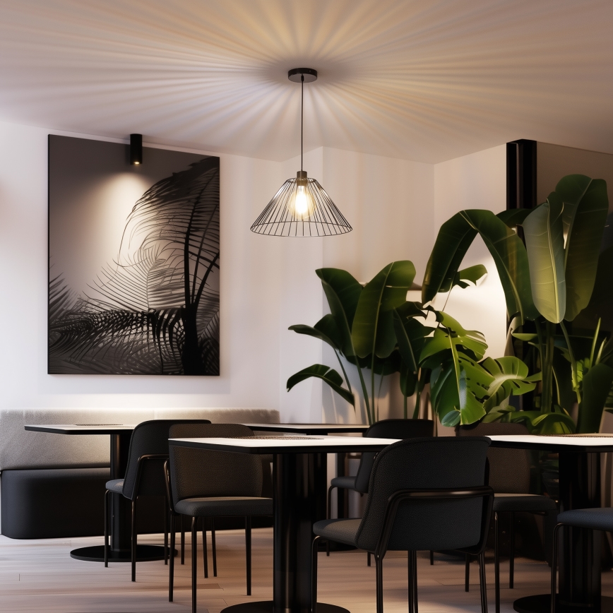 Abat-jour universel CURITIBA Ø 45 cm, noir