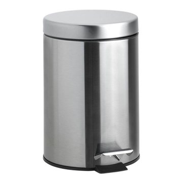 Abfalleimer 17 x 25,5 cm, Edelstahl/Silber
