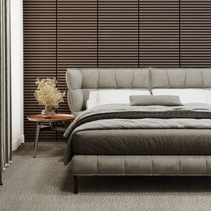 ADA Pack de 4 panneaux acoustiques DANVIKEN 60x60 cm, finition noyer