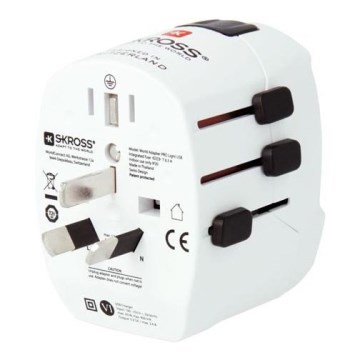 Adaptateur de voyage PRO Light USB AC45PD - Monde, UK+USA+AUS/CN USB A+C 45W