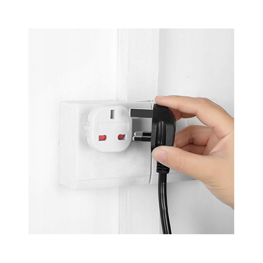 Adaptateur de voyage UK/EU 230V blanc