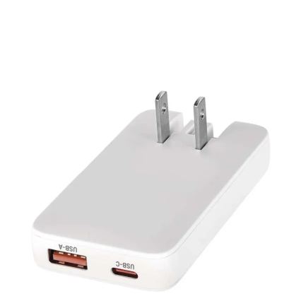 Adaptateur de voyage USB GaN à embouts interchangeables 100-250V