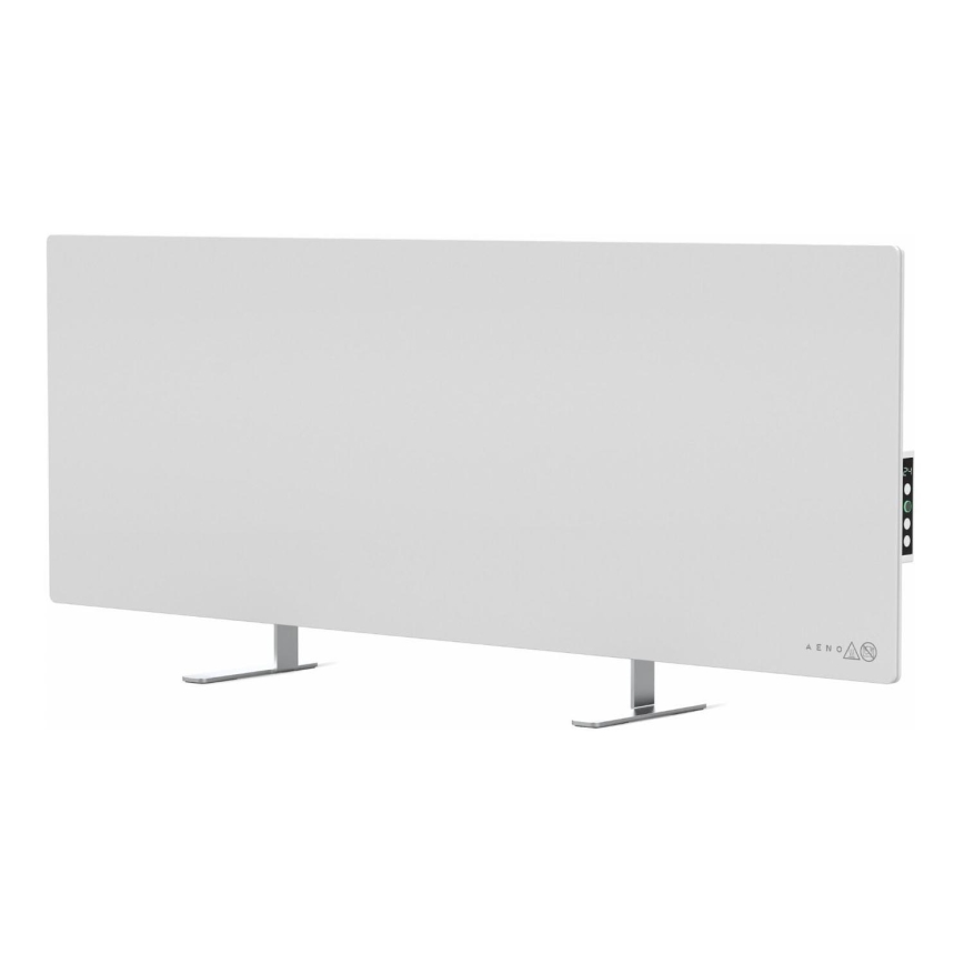 AENO - Elektrisches Smart-Infrarot-Panel mit LED Anzeige 700W Timer/Thermostat IP44 Wi-fi weiß