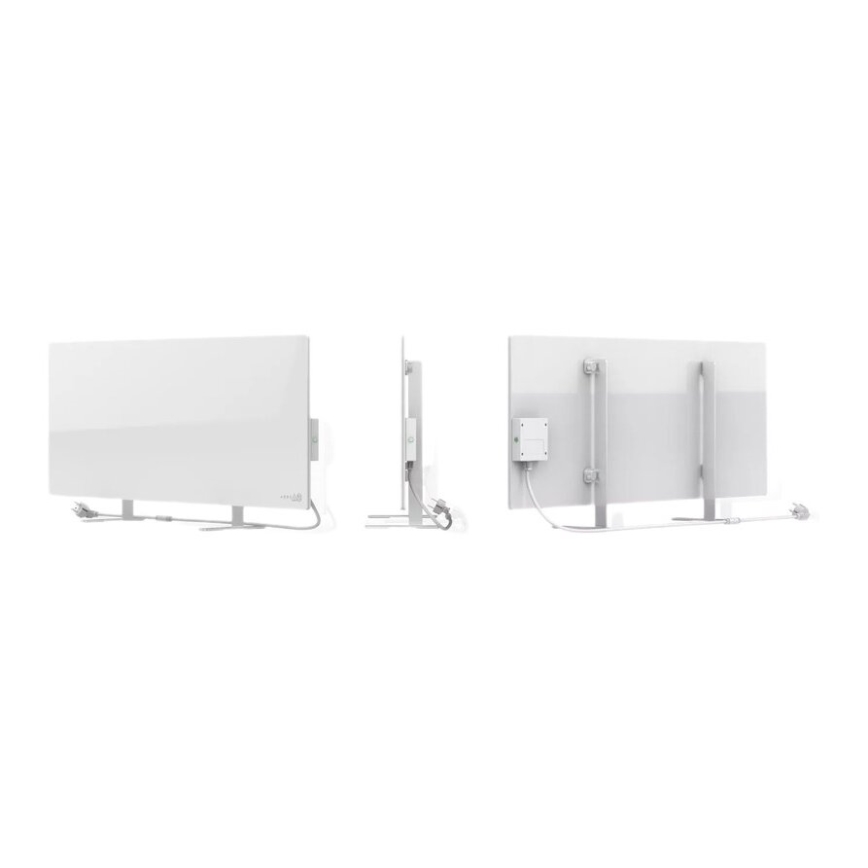 AENO - Panneau électrique connecté à infrarouge avec écran LED 700W minuteur/thermostat IP44 Wi-fi blanc