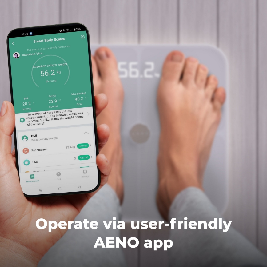 AENO - Smart-Personenwaage 3xAAA
