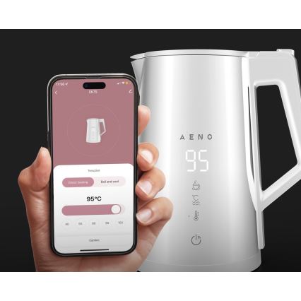 AENO - Smart-Wasserkocher mit LED-Anzeige 1,7 l 2200W/230V weiß