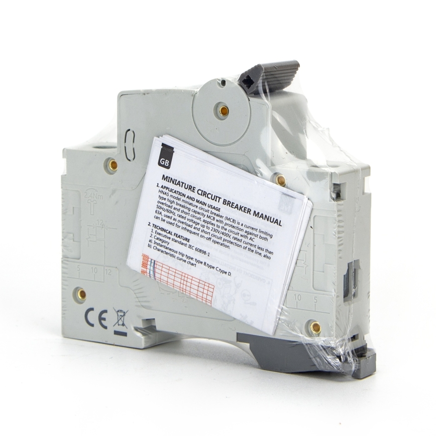 Aigostar - 1-poliger Leitungsschutzschalter 1P-63A-C 230-400V