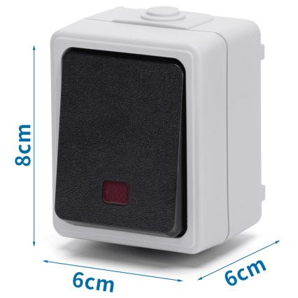 Aigostar - 1-Tasten-Schalter IP54