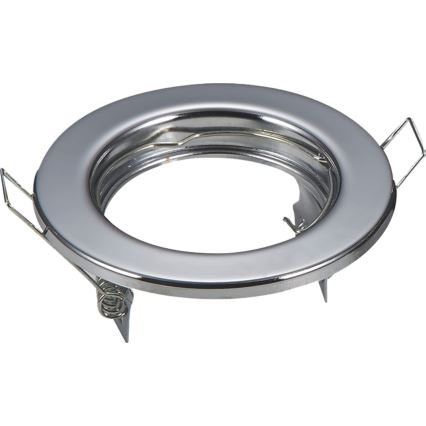 Aigostar - 2er-Set Einbaurahmen für GU10-Einbauleuchten Ø 8 cm, glänzender Chrom
