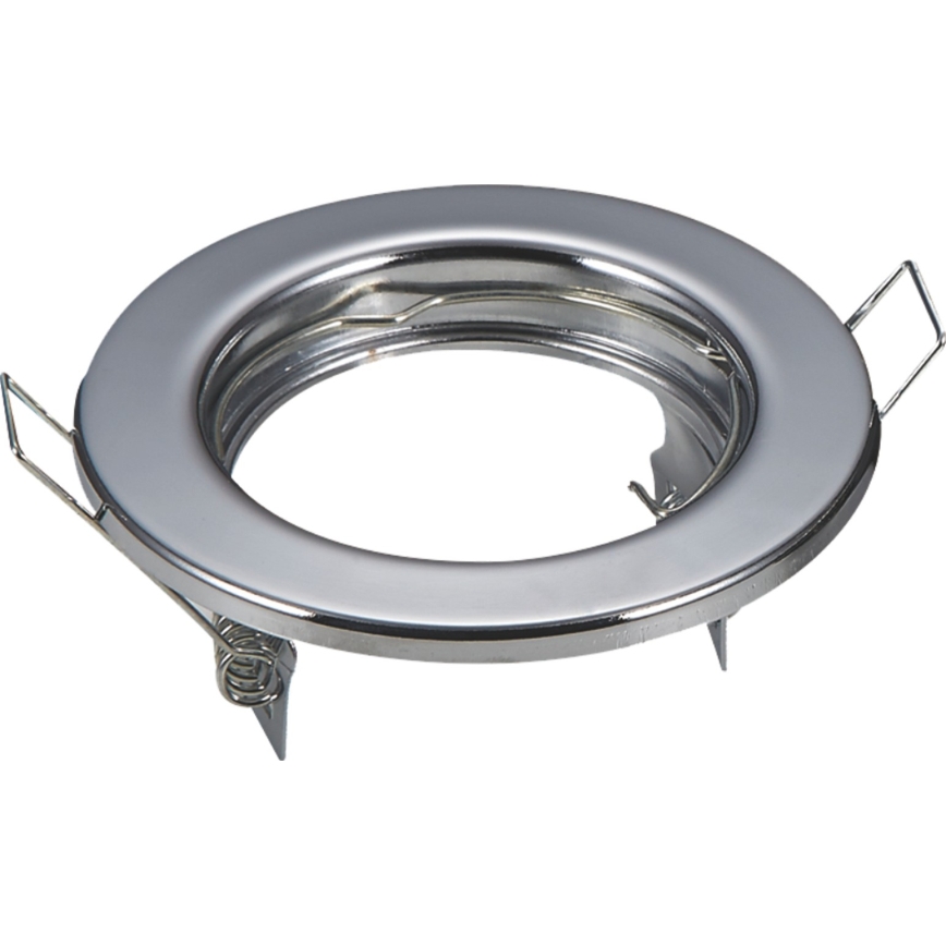 Aigostar - 2er-Set Einbaurahmen für GU10-Einbauleuchten Ø 8 cm, glänzender Chrom