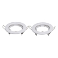 Aigostar - 2er-Set Rahmen für Einbauleuchte GU10 Ø 8 cm weiß