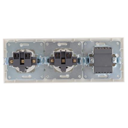 Aigostar - SET 2x Steckdose mit Schalter 2x16A/250V SCHUKO