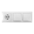 Aigostar - 2er-Set Wandschalter mit Schutzkontakt-Steckdose 1x16A/250V SCHUKO
