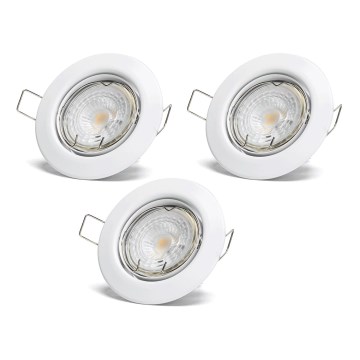 Aigostar - 3er-Set LED-Einbauleuchte 1xGU10/4,5W/230V 4000K weiß