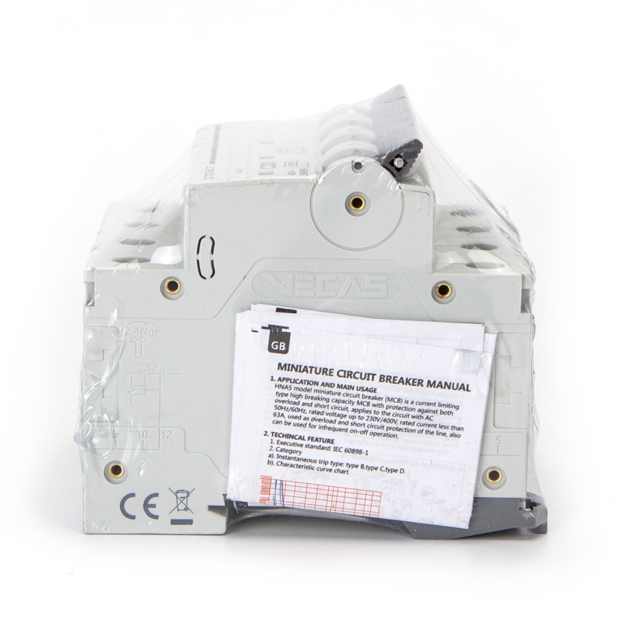 Aigostar - 4-poliger Leitungsschutzschalter 4P-20A-C 400V
