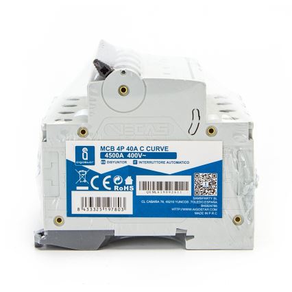 Aigostar - 4-poliger Leitungsschutzschalter 4P-40A-C 400V