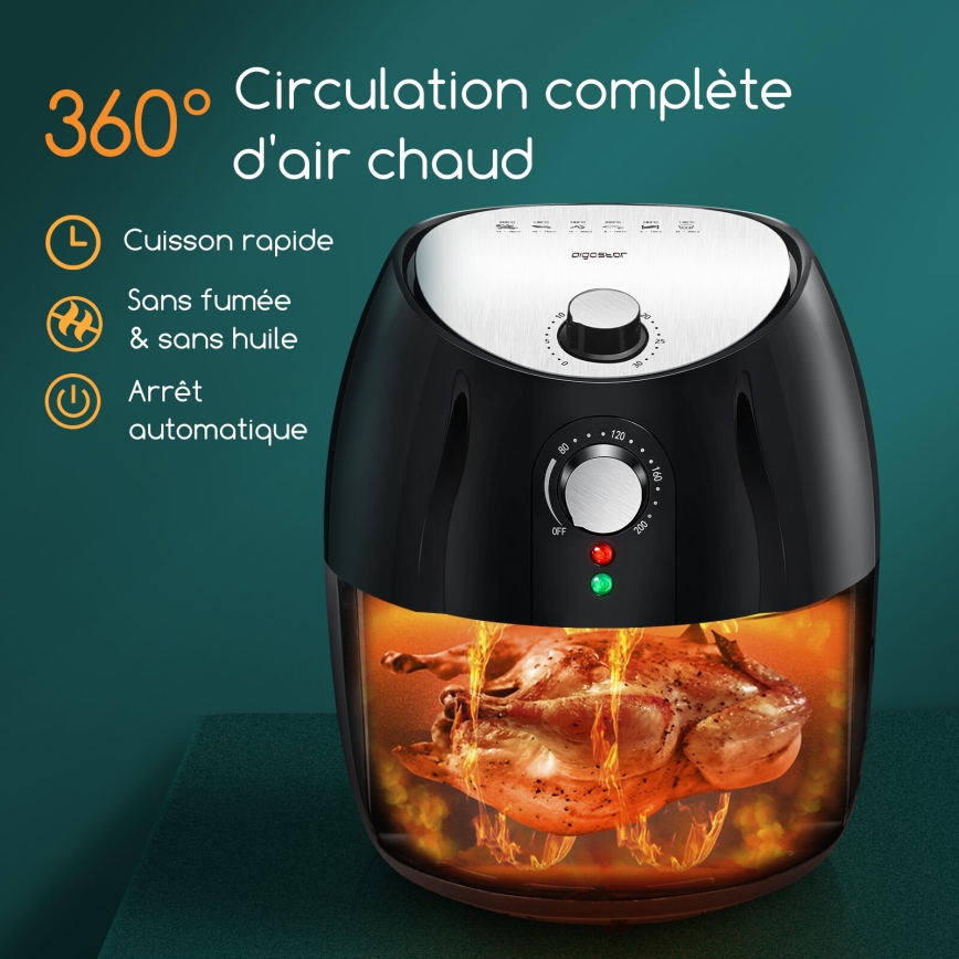 Aigostar - Airfryer 1500W/230V 3,5l noir