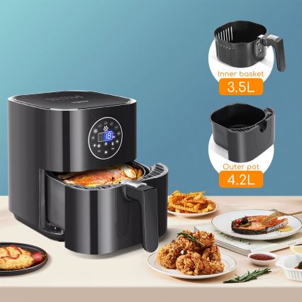 Aigostar - Airfryer 1500W/230V 3,5l noir