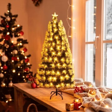 Aigostar - Albero di Natale da esterno a LED 85xLED/8 funzioni 0,9 m IP44 bianco caldo
