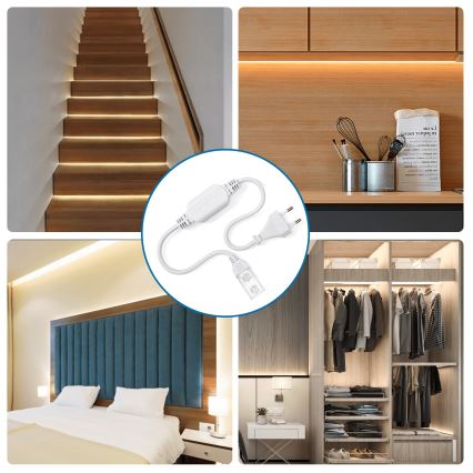 Aigostar - Alimentatore per strisce LED 10 mm, 600W/230V, bianco