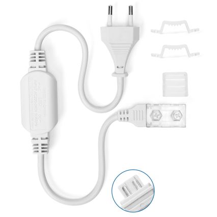 Aigostar - Alimentatore per strisce LED 10 mm, 600W/230V, bianco