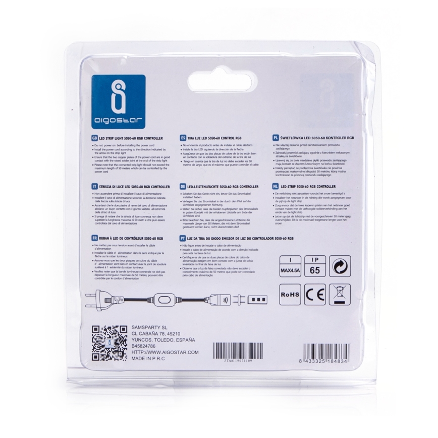 Aigostar - Alimentatore per strisce LED 1000W/230V bianco