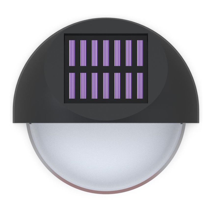 Aigostar - Applique a LED solare LED/1W/1,2V nero 2700K IP44