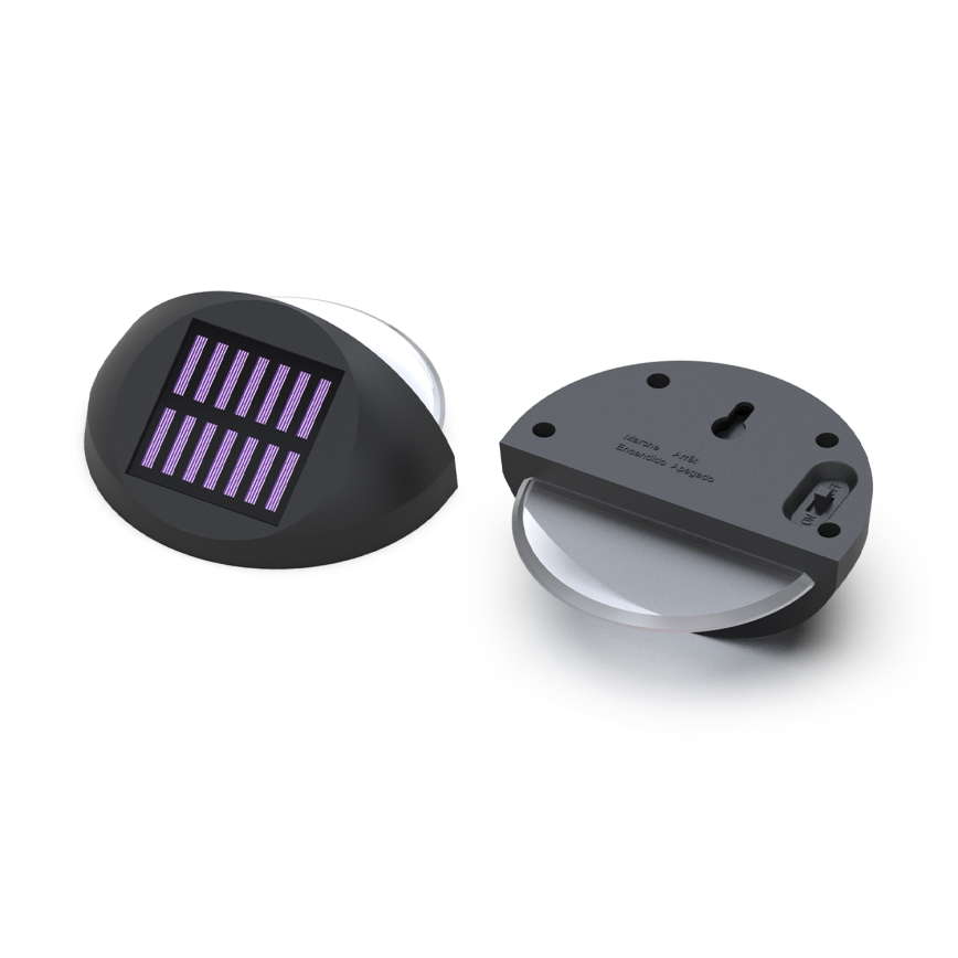 Aigostar - Applique a LED solare LED/1W/1,2V nero 2700K IP44