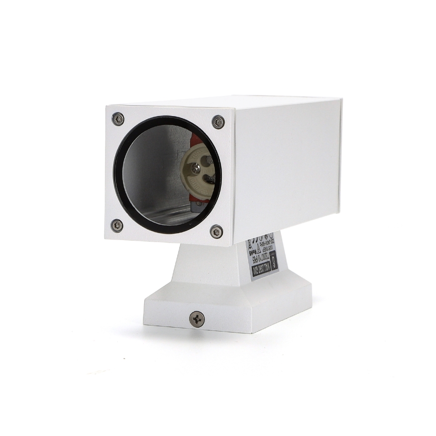 Aigostar - Applique da esterno 2xGU10/230V bianco IP65 quadrato