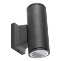 Aigostar - Applique da parete per esterni 2xGU10/35W/230V IP65 nera rotonda