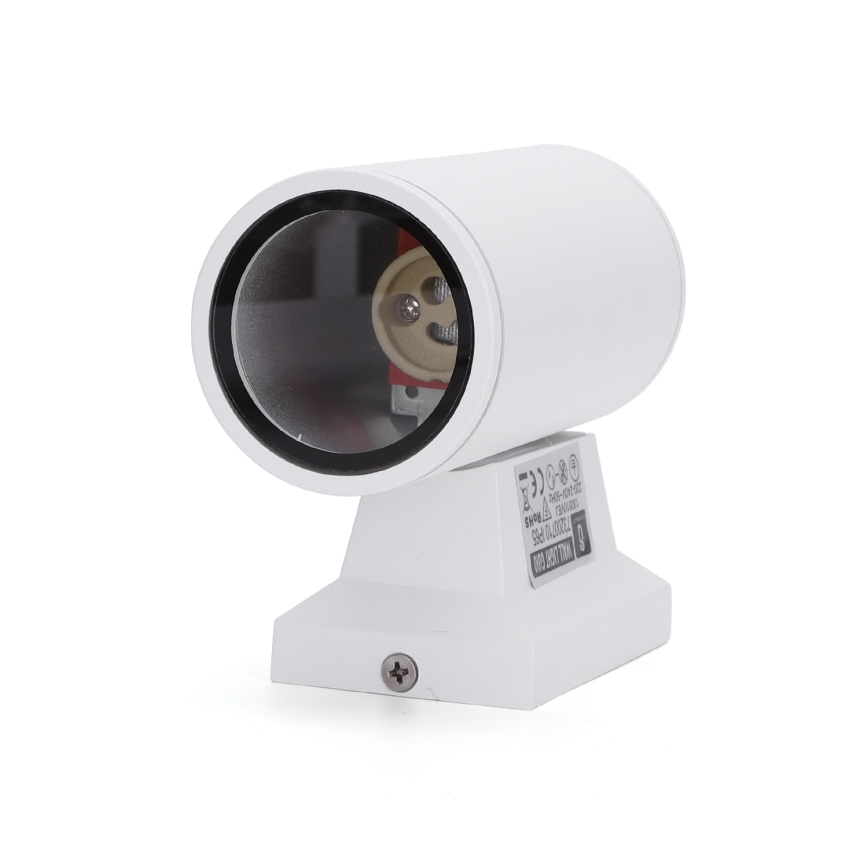 Aigostar - Applique murale extérieure 1xGU10/230V blanc IP65 arrondi