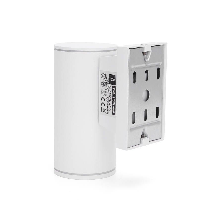 Aigostar - Applique murale extérieure 1xGU10/230V blanc IP65 arrondi