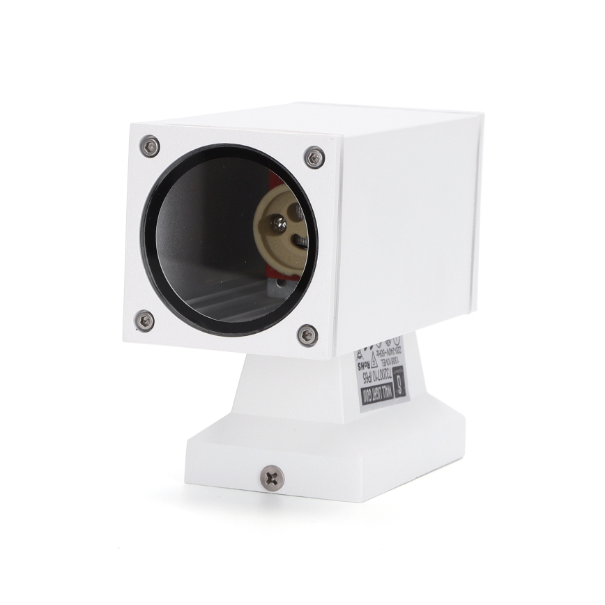 Aigostar - Applique murale extérieure 1xGU10/230V blanc IP65 carré