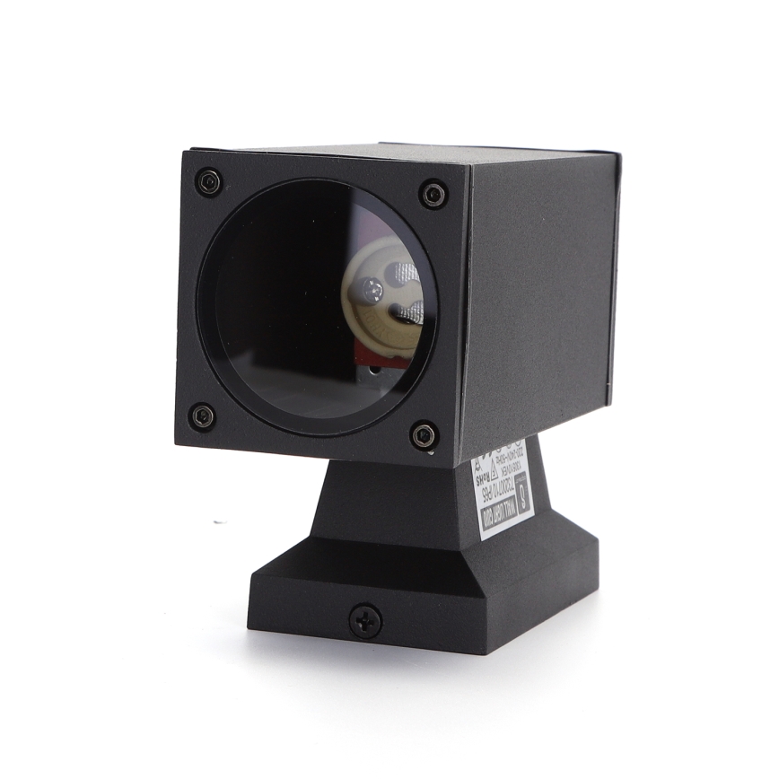 Aigostar - Applique murale extérieure 1xGU10/230V noir IP65 carré