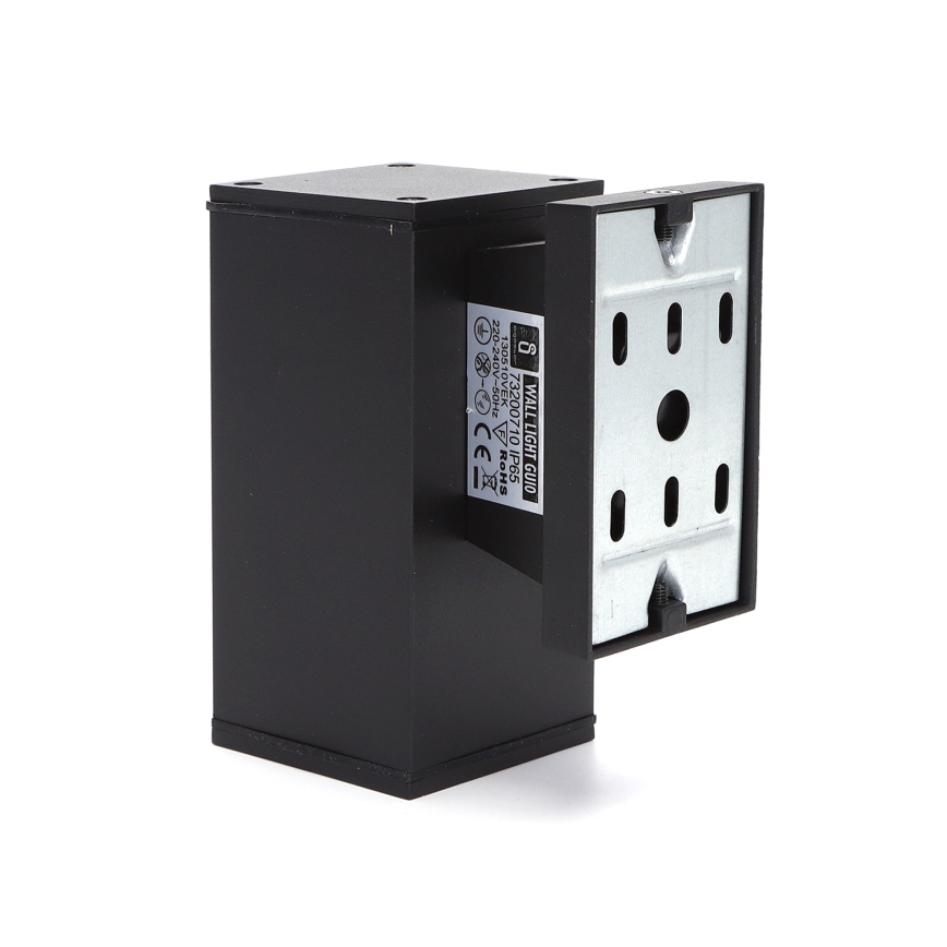 Aigostar - Applique murale extérieure 1xGU10/230V noir IP65 carré