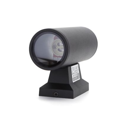 Aigostar - Applique murale extérieure 2xGU10/230V noir IP65 arrondi