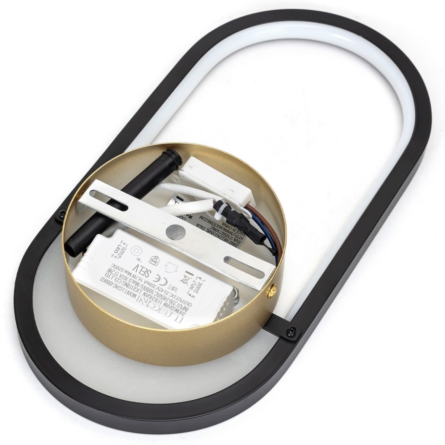 Aigostar - Applique murale LED/13,5W/230V 6500K noir/doré