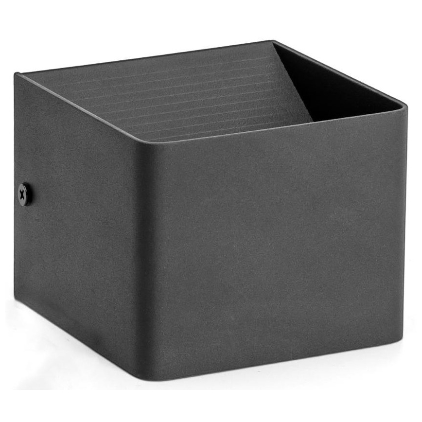 Aigostar - Applique murale LED/5,5W/230V 10x10 cm noir