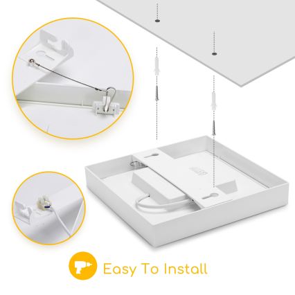 Aigostar - Aufgesetzte LED-Deckenleuchte LED/9W/230V 3000K 12,2x12,2 cm weiß
