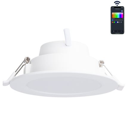 Aigostar - Dimmbare LED-RGBW-Einbauleuchte für Badezimmer MESH Smart LED/9W/230V 2700-6500K IP44