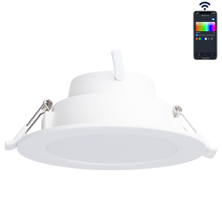 Aigostar - Dimmbare LED-RGBW-Einbauleuchte für Badezimmer MESH Smart LED/9W/230V 2700-6500K IP44
