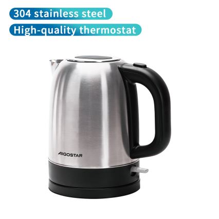 Aigostar - Bollitore 1,7l 2200W/230V cromo opaco
