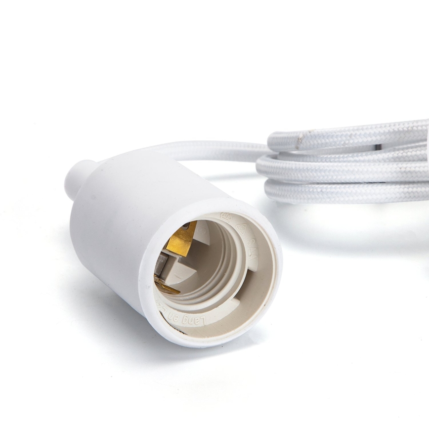 Aigostar - Câble d'alimentation 1xE27/60W/250V blanc