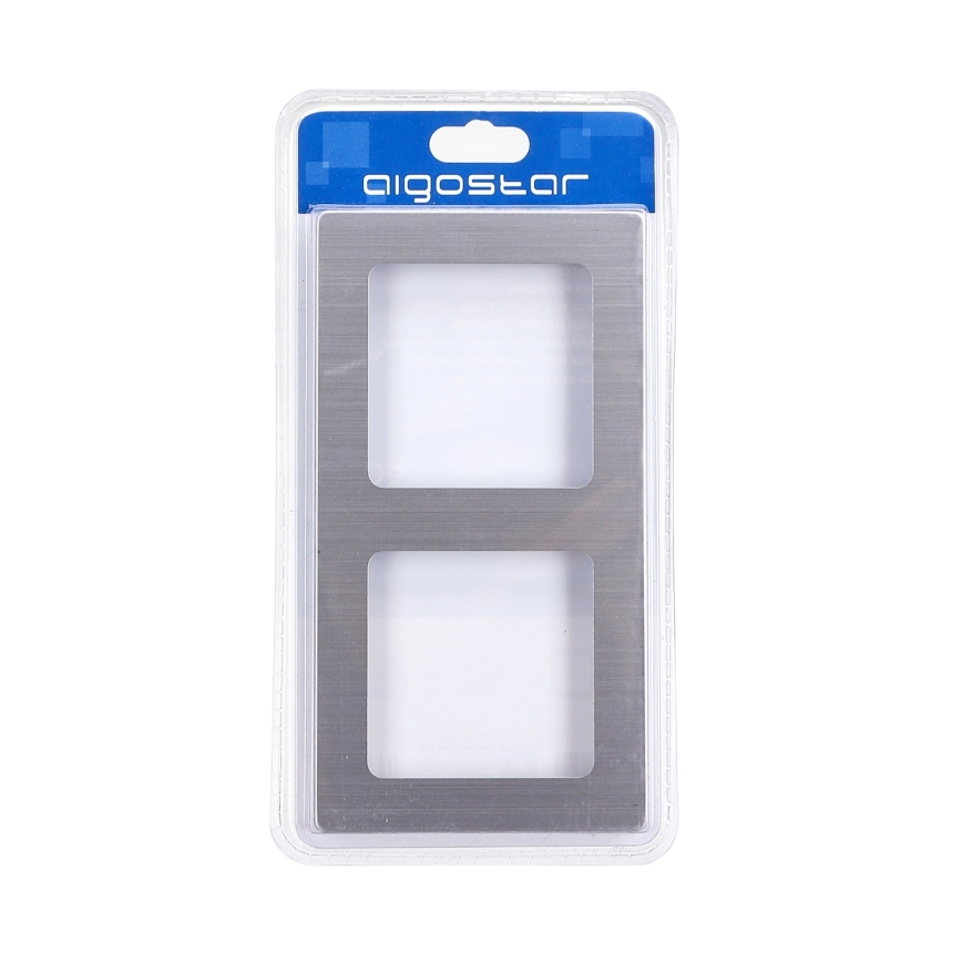 Aigostar - Cadre double en aluminium argenté