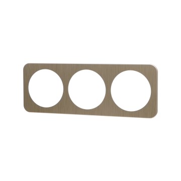 Aigostar - Cadre triple en aluminium doré
